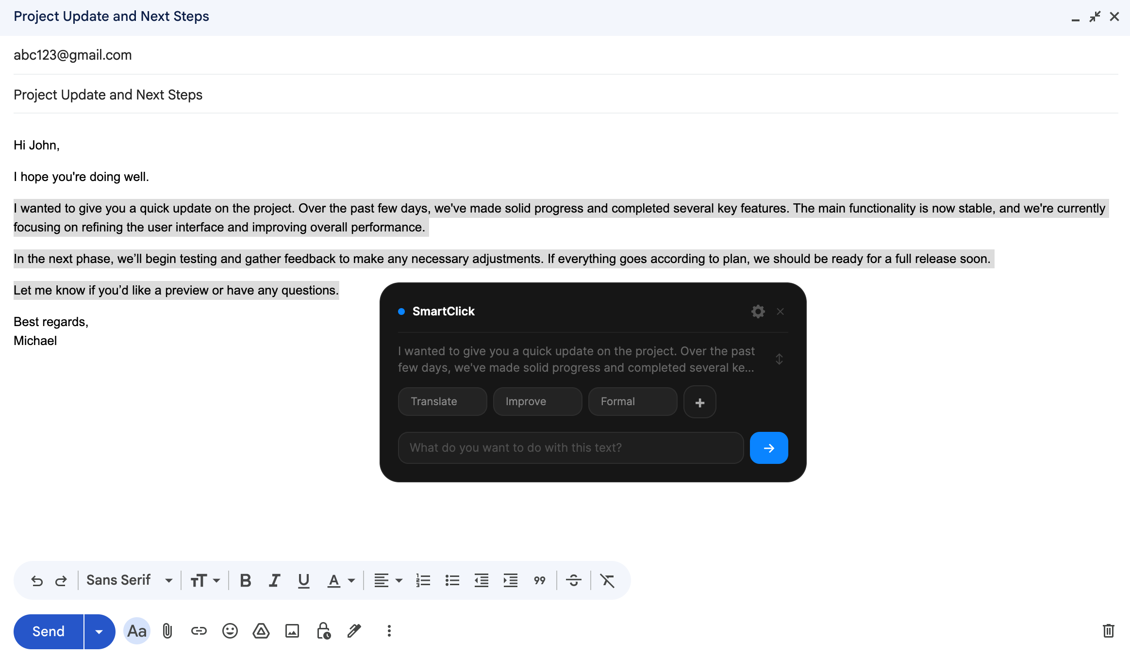 SmartClick-Instant AI for your clipboard gallery image