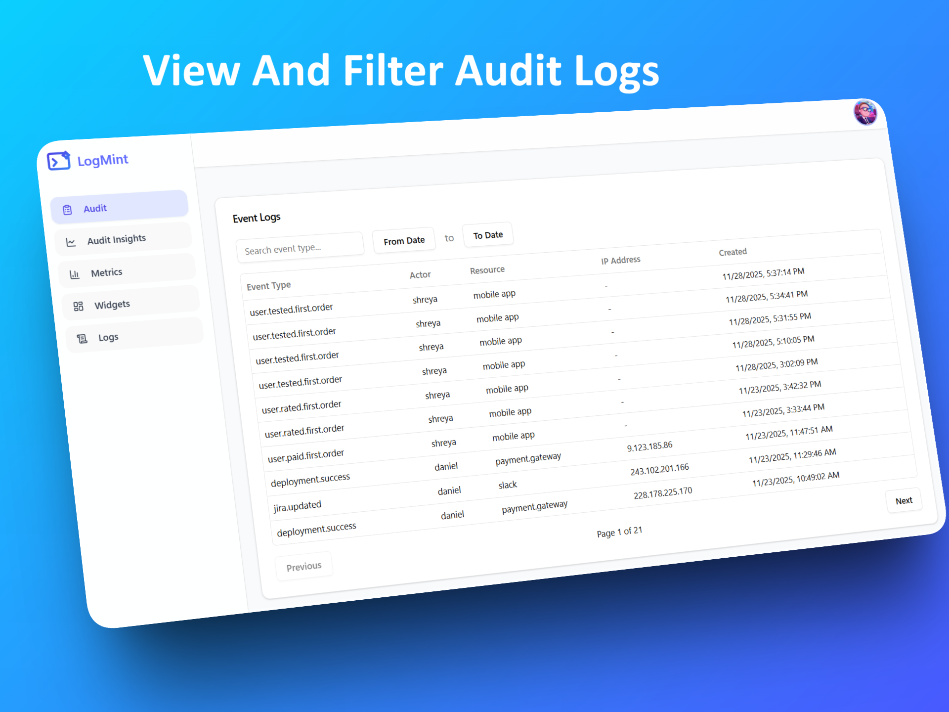 LogMint - Screenshot 4 showing product features and functionality