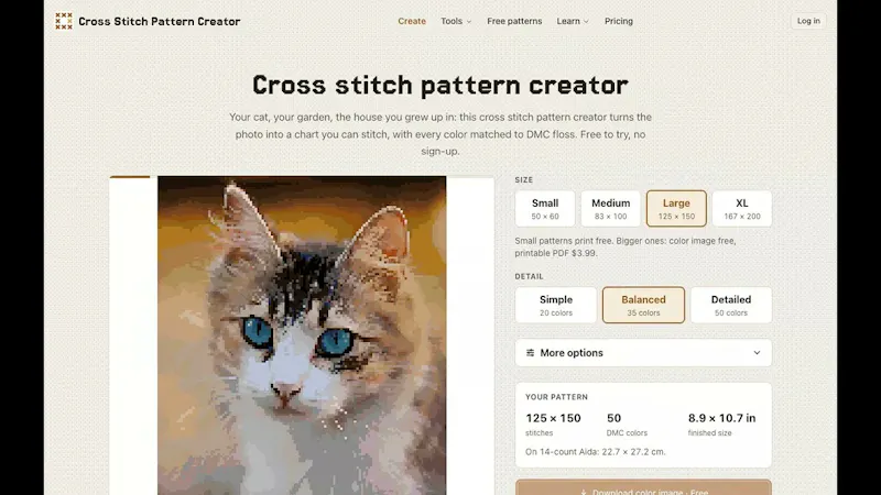 Cross Stitch Pattern Creator screenshot 1 (video preview)
