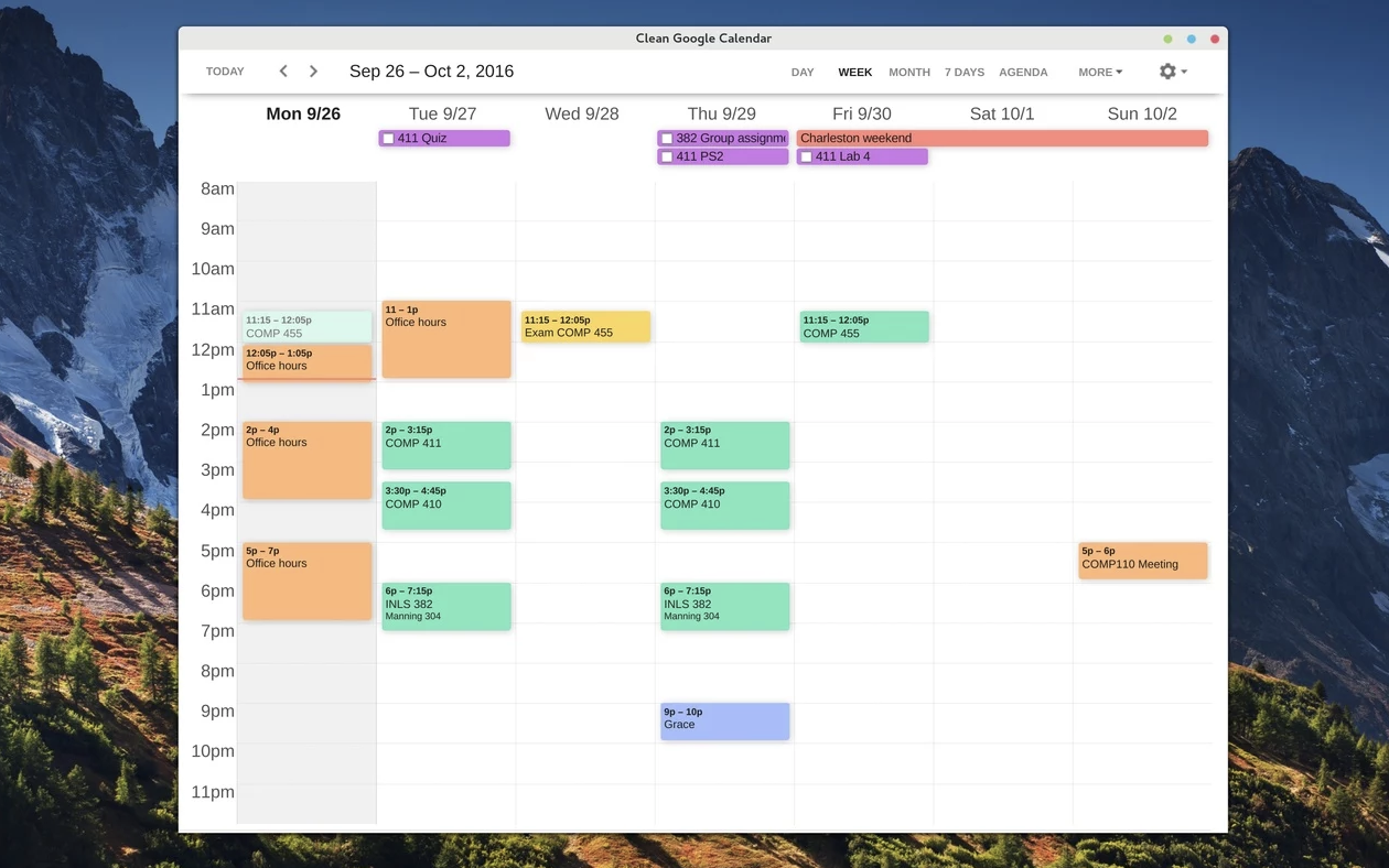 Clean Google Calendar Makes Google Calendar Look Nicer