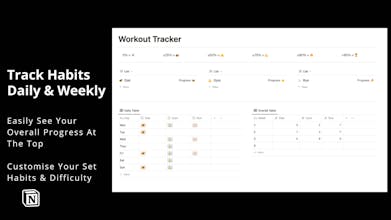 Notion Fitness Tracker - ASCEND Template gallery image