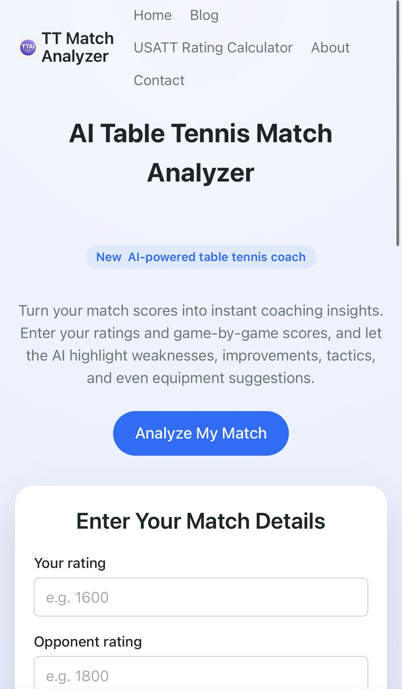 TT Match Analyzer - Product Hunt launch logo and brand identity