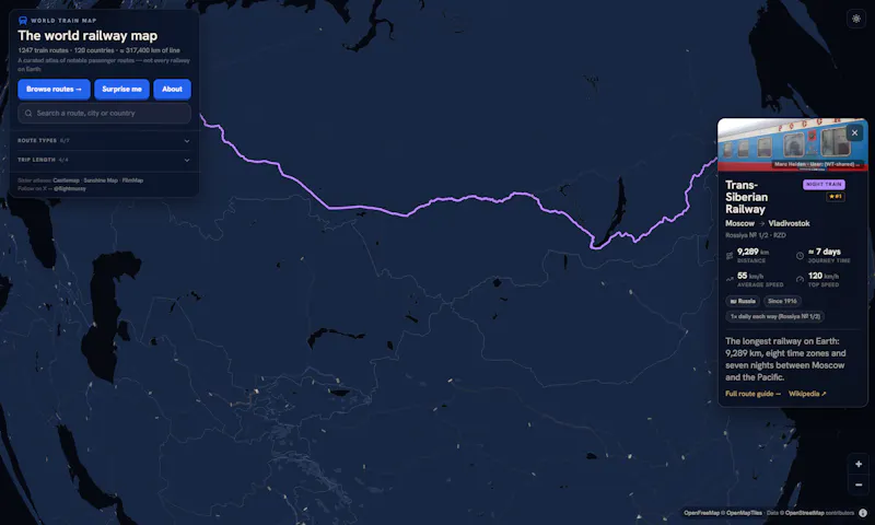 World Train Map screenshot 2