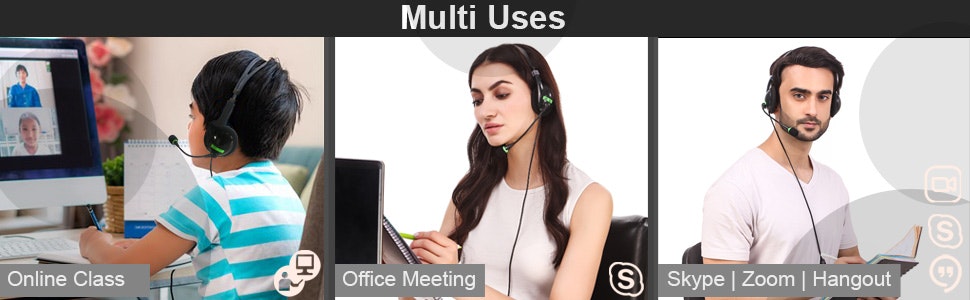 Auriculares USB con micrófono - Auriculares USB con micrófono para reuniones en línea |BigPassport media 5