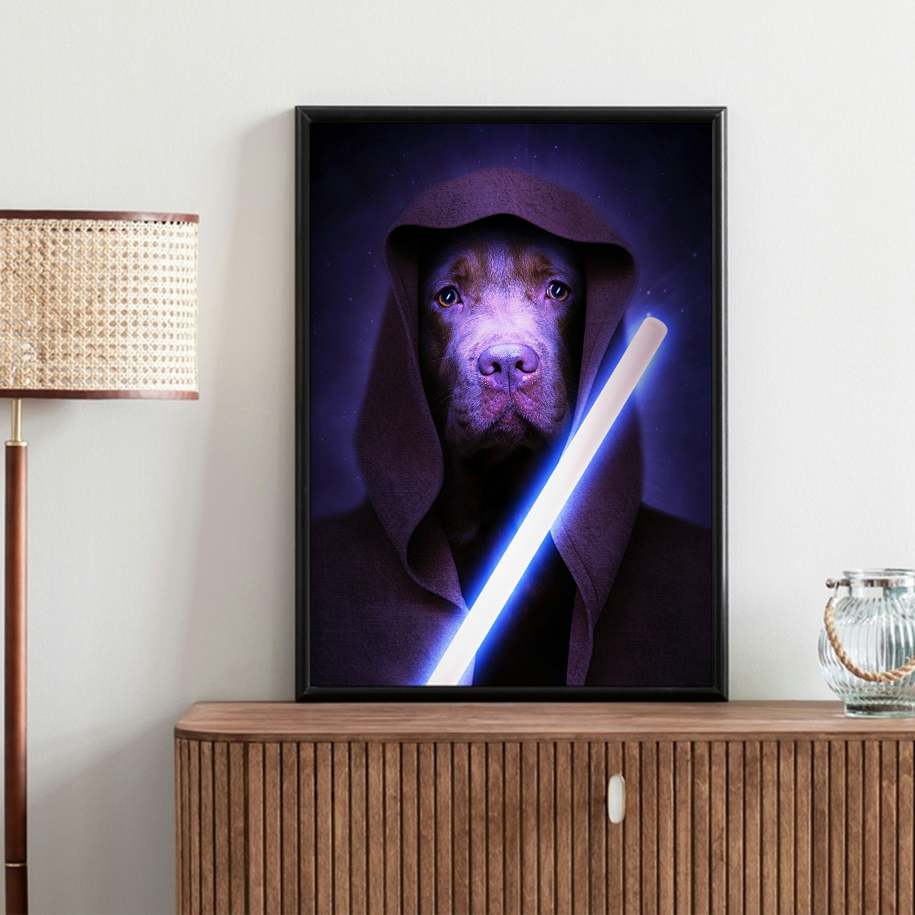 Mídia 2 de Arte do mapa estrela personalizado - Retrato real de animais de estimação