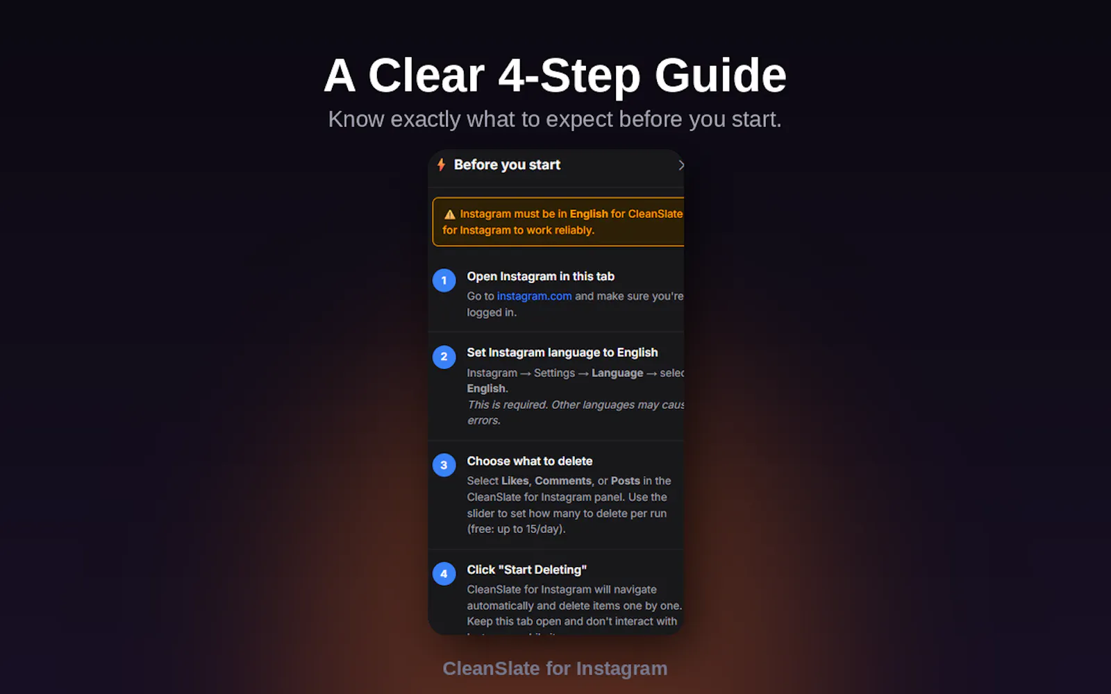 CleanSlate for Instagram - Bulk delete screenshot 8