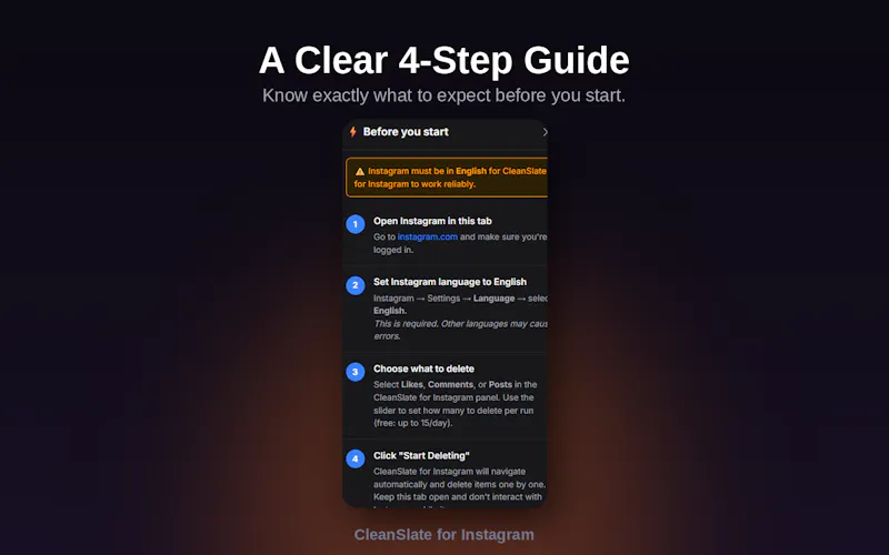 CleanSlate for Instagram - Bulk delete screenshot 8