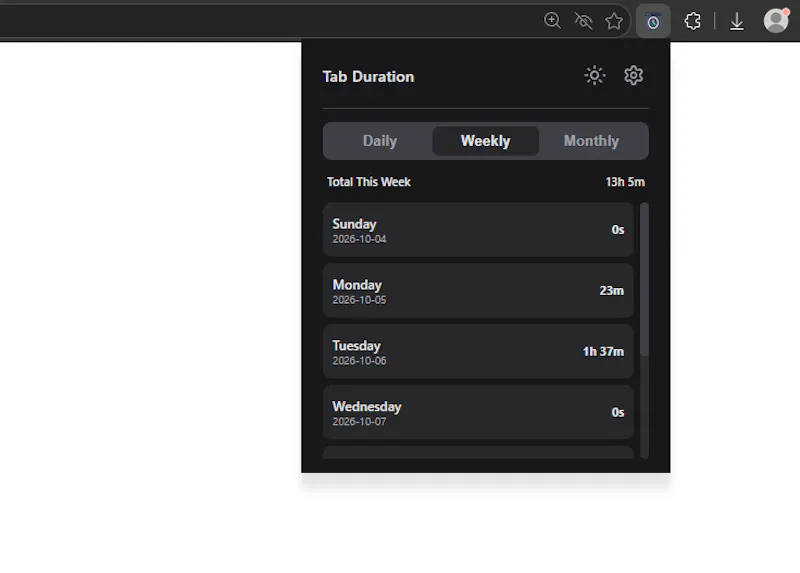 Tab Duration screenshot 4