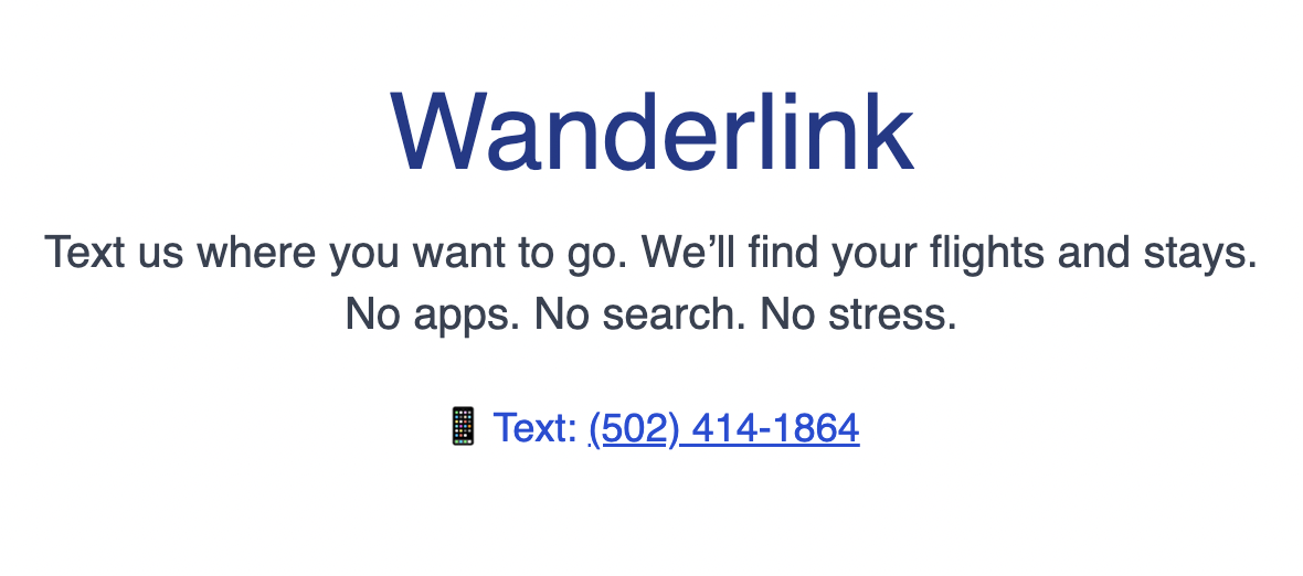 Wanderlink (AI Travel Agagt) media 1
