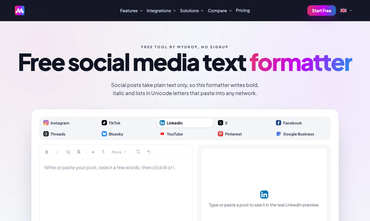 Social Media Text Formatter gallery image