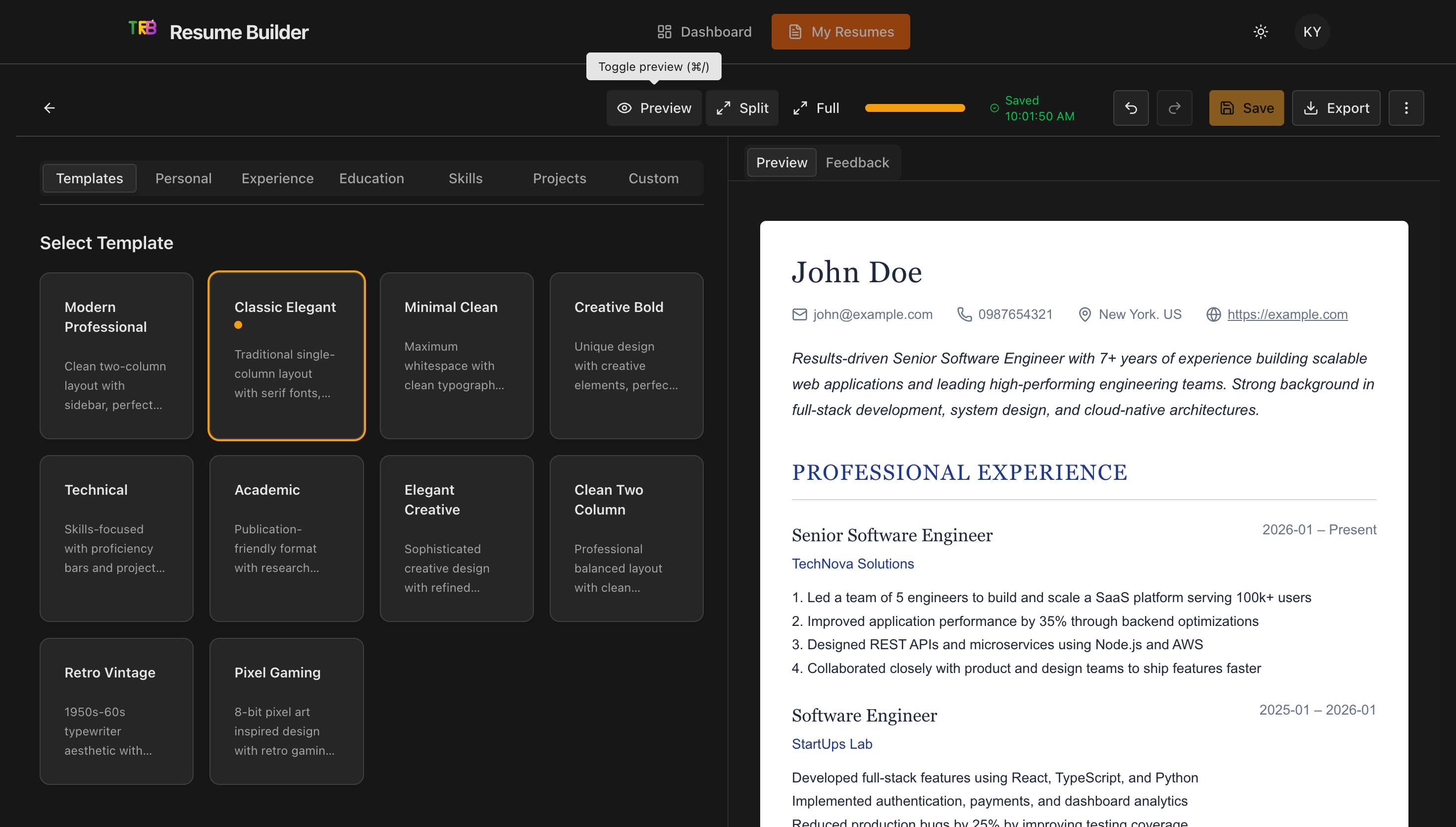 Resume Builder gallery image