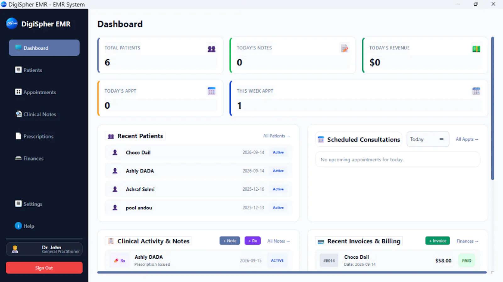 DigiSpherEMR V2 screenshot 2