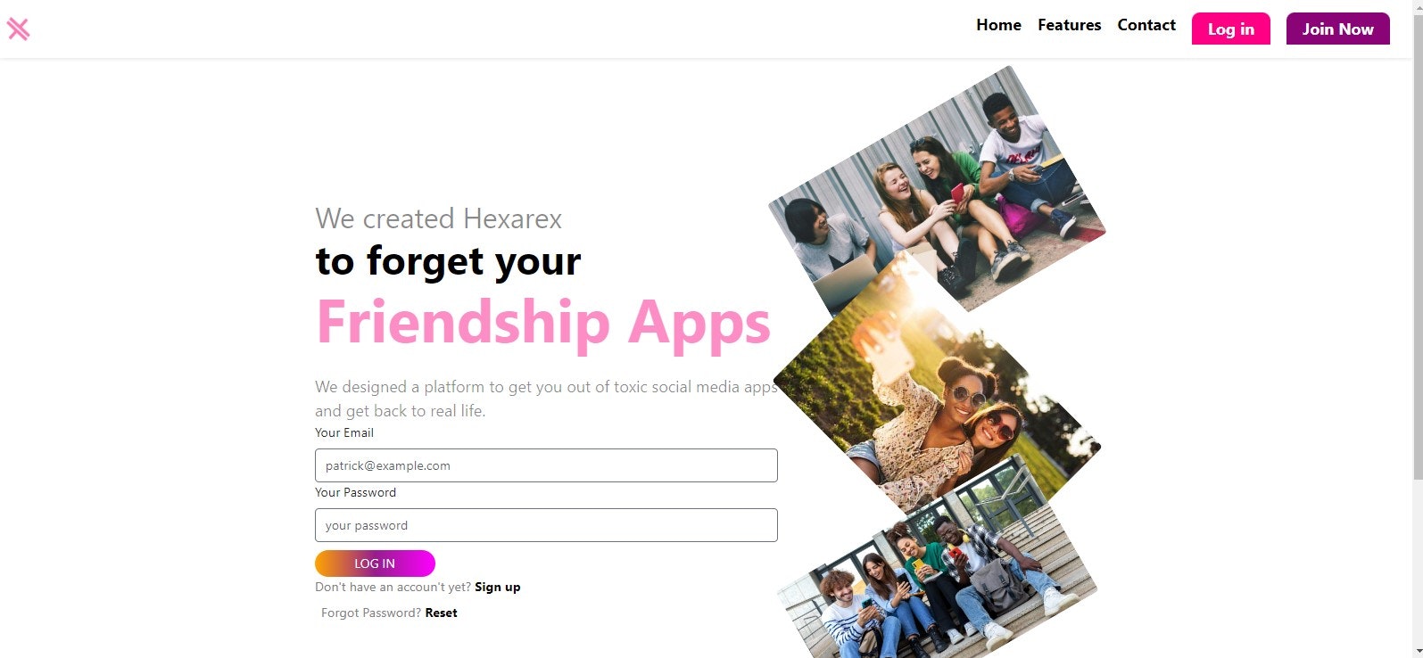 Média Hexarex - Une application de médias sociaux 2