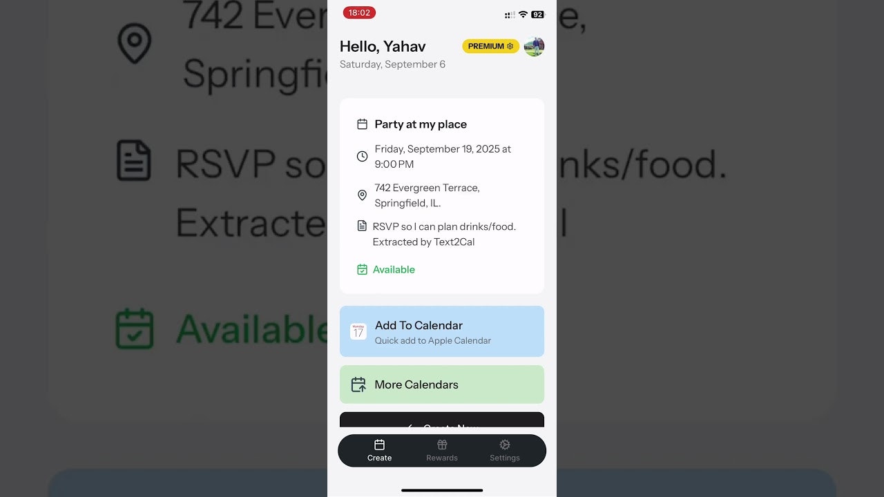 Text2Cal - Your AI Calendar Assistant gallery image