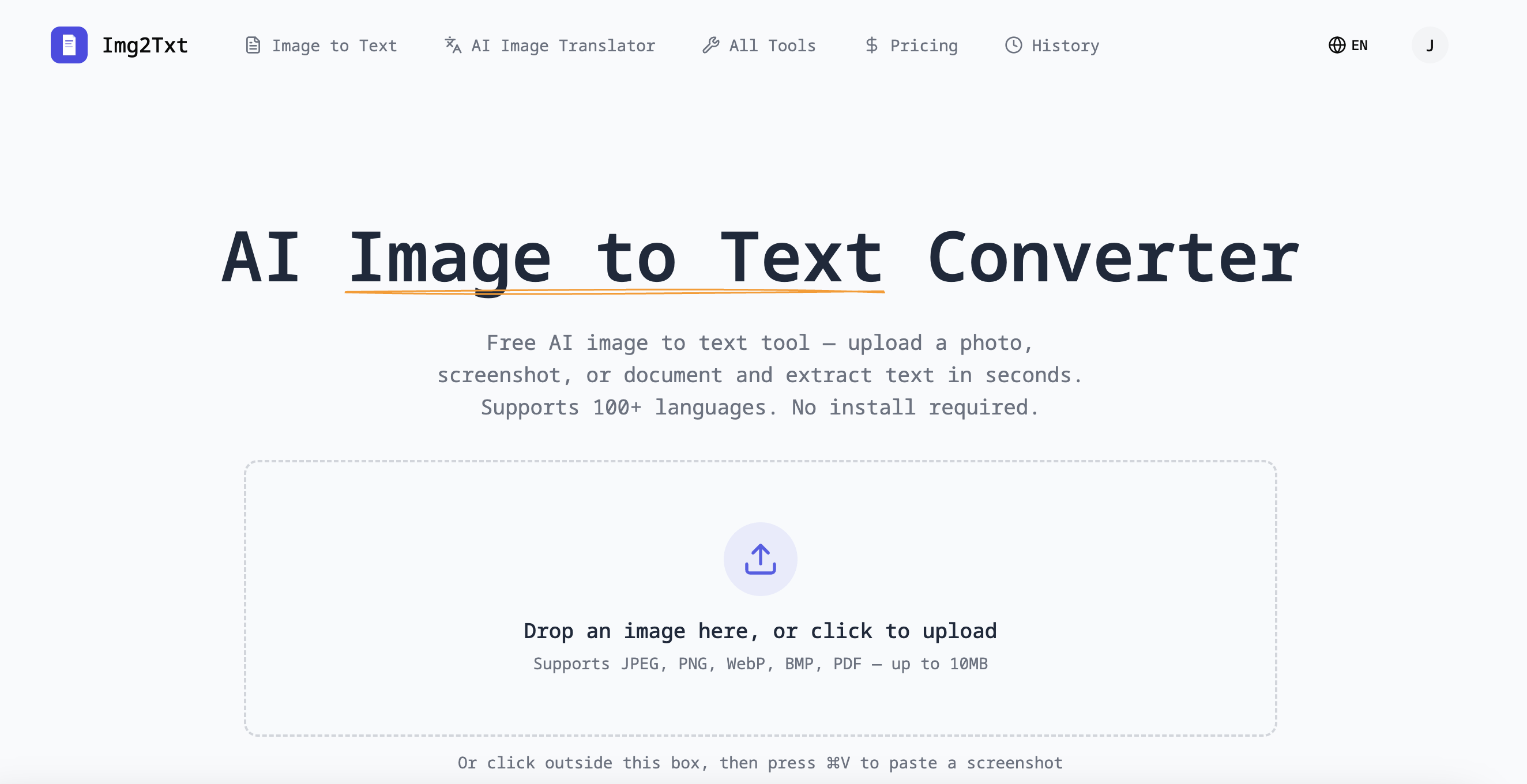 Img2Txt gallery image