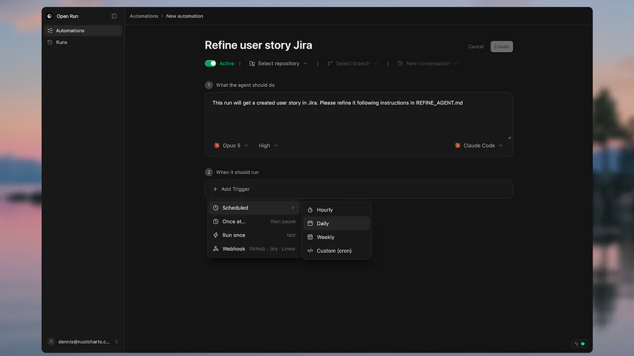 Open Run product