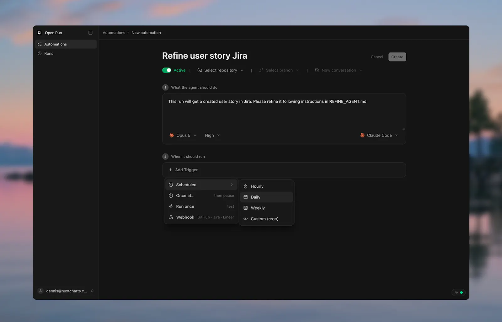 Open Run screenshot 1