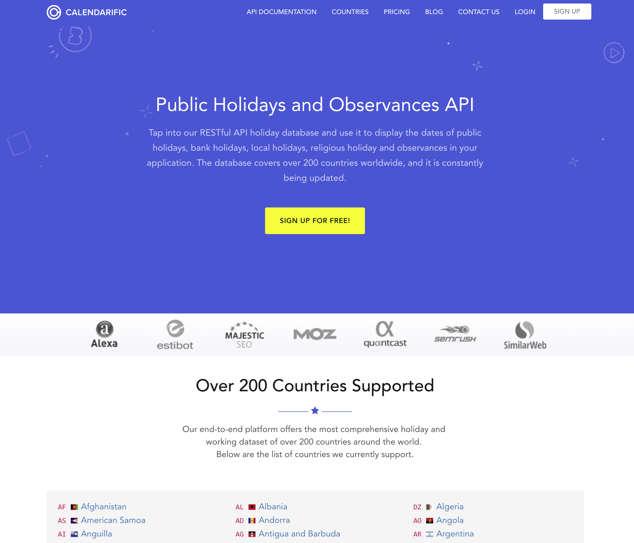 Calendarific - Holiday API