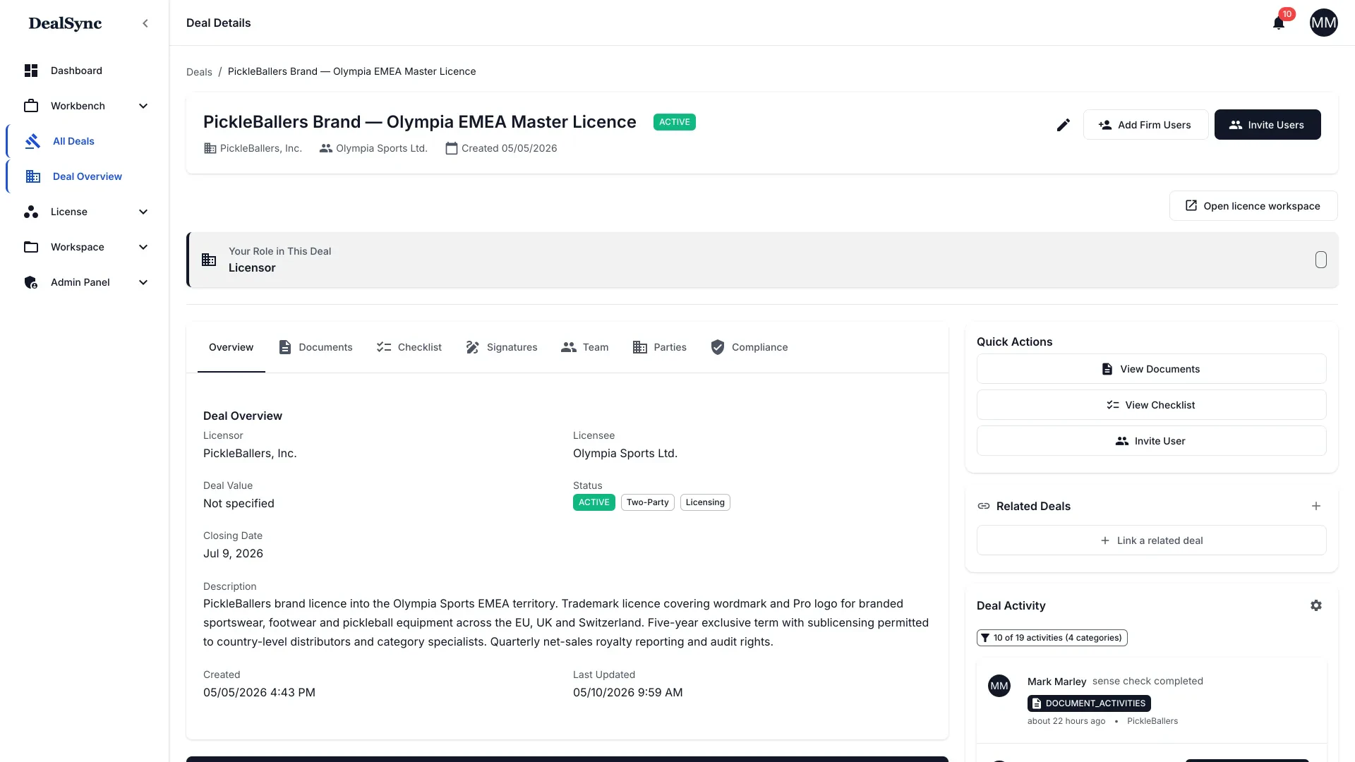 DealSync screenshot 1