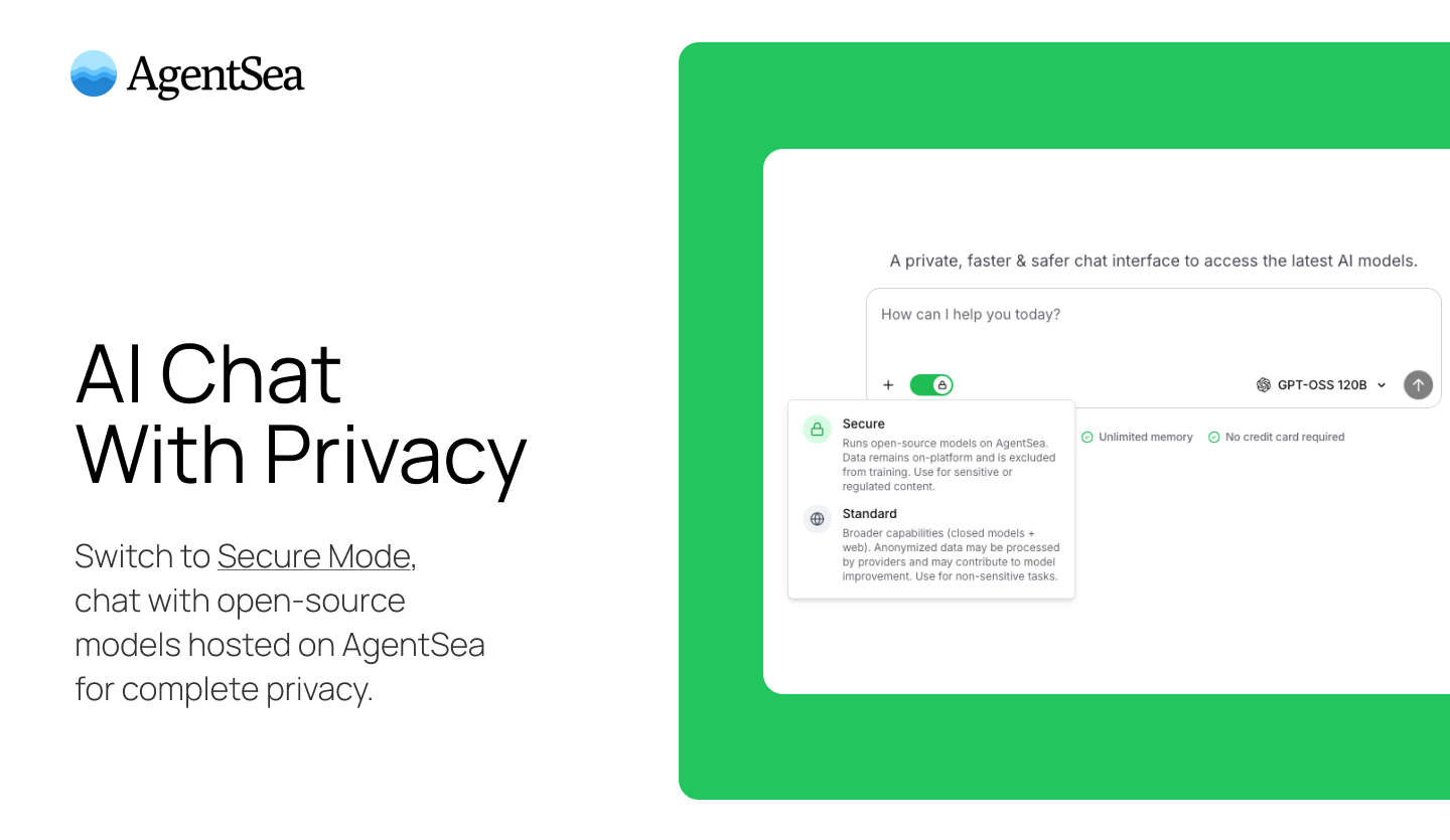 AgentSea - A unified, private and safe chat to access latest AI models media 2