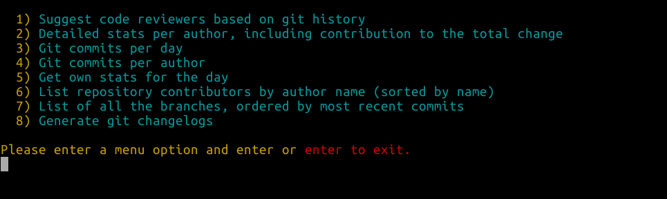 Git quick statistics