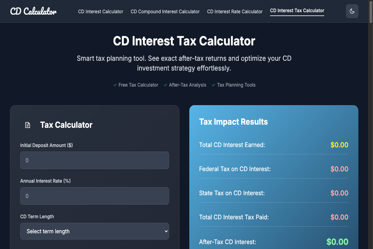 CD Interest Calculator gallery image