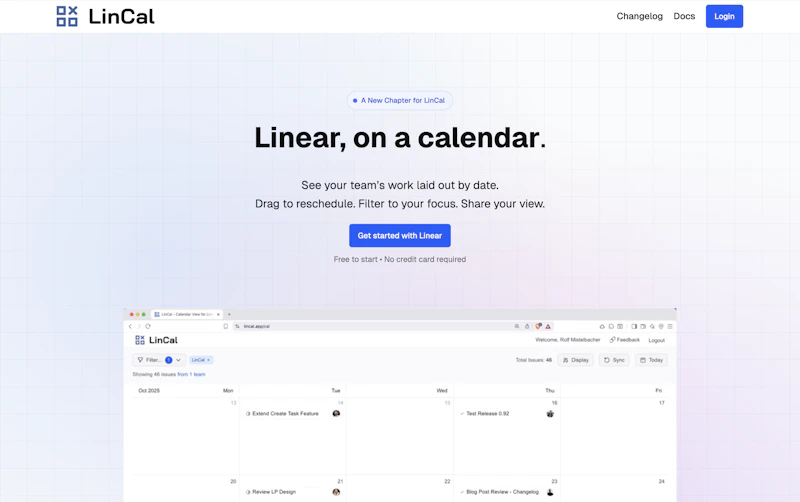 LinCal screenshot 1