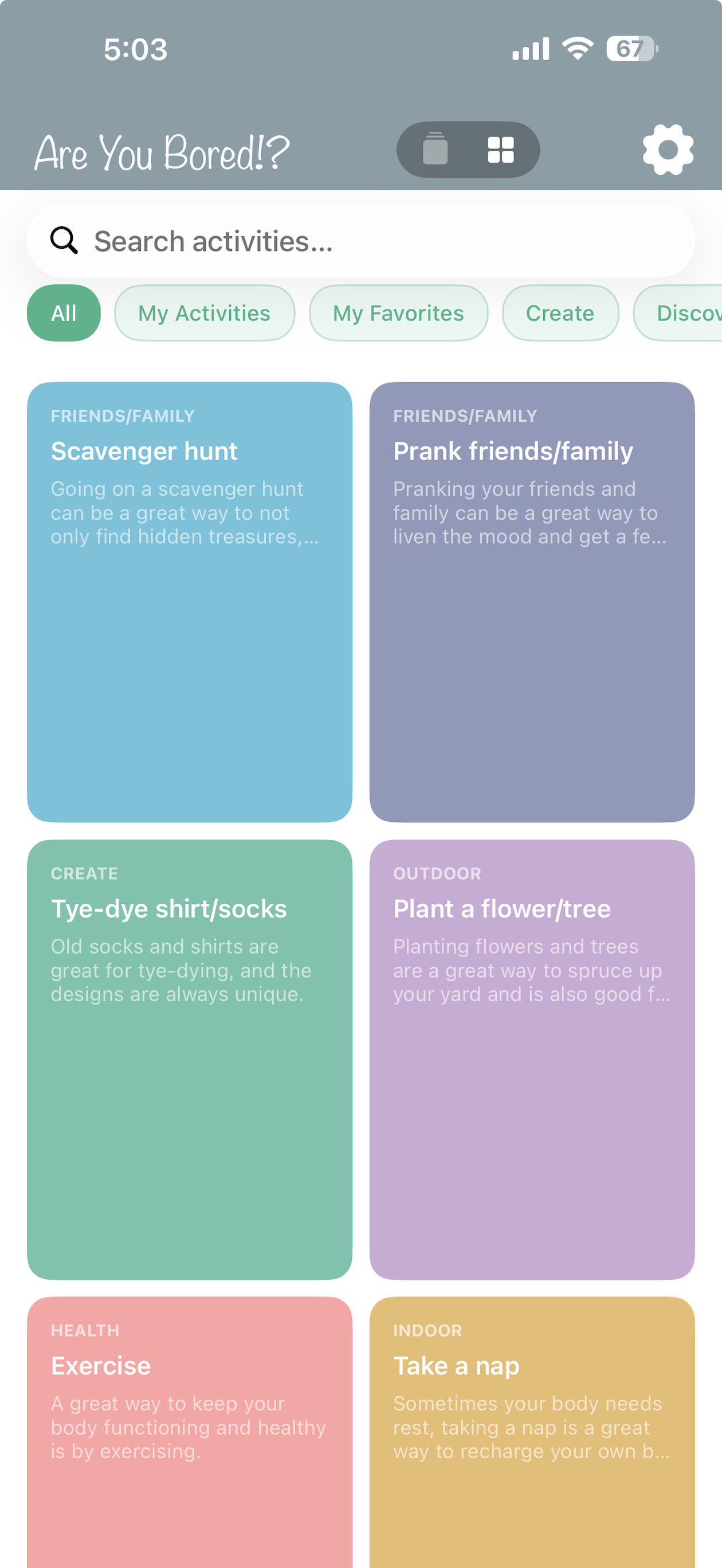 The Are You Bored!? App gallery image