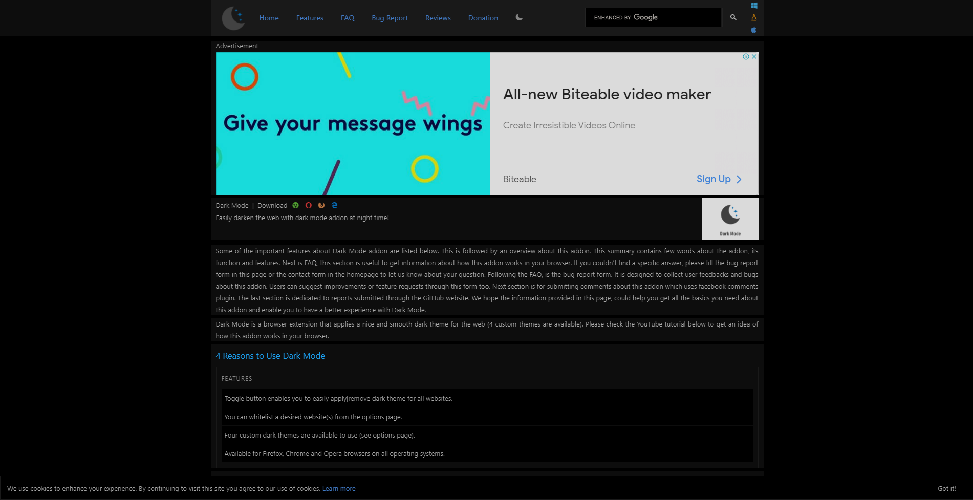 Dark Mode - Chrome Extension gallery image