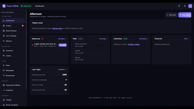 Depot Wide screenshot 1