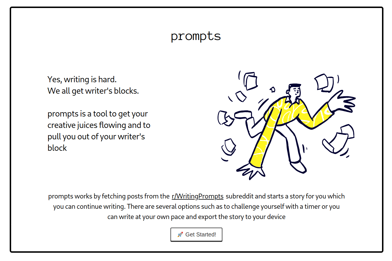 Creative writing prompts picture