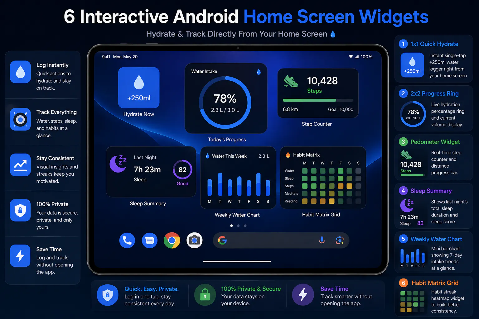 Hydra – Smart Hydration & Health Tracker gallery image