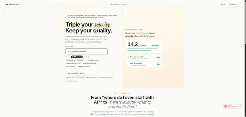 StreamlineAI screenshot 2