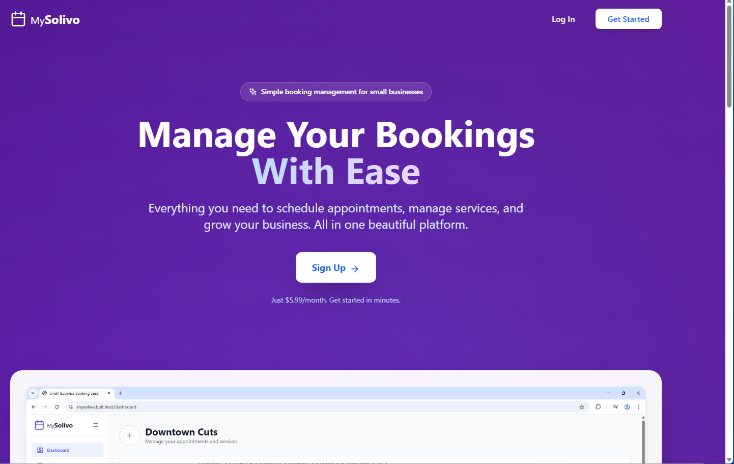 Small Business Booking SaaS