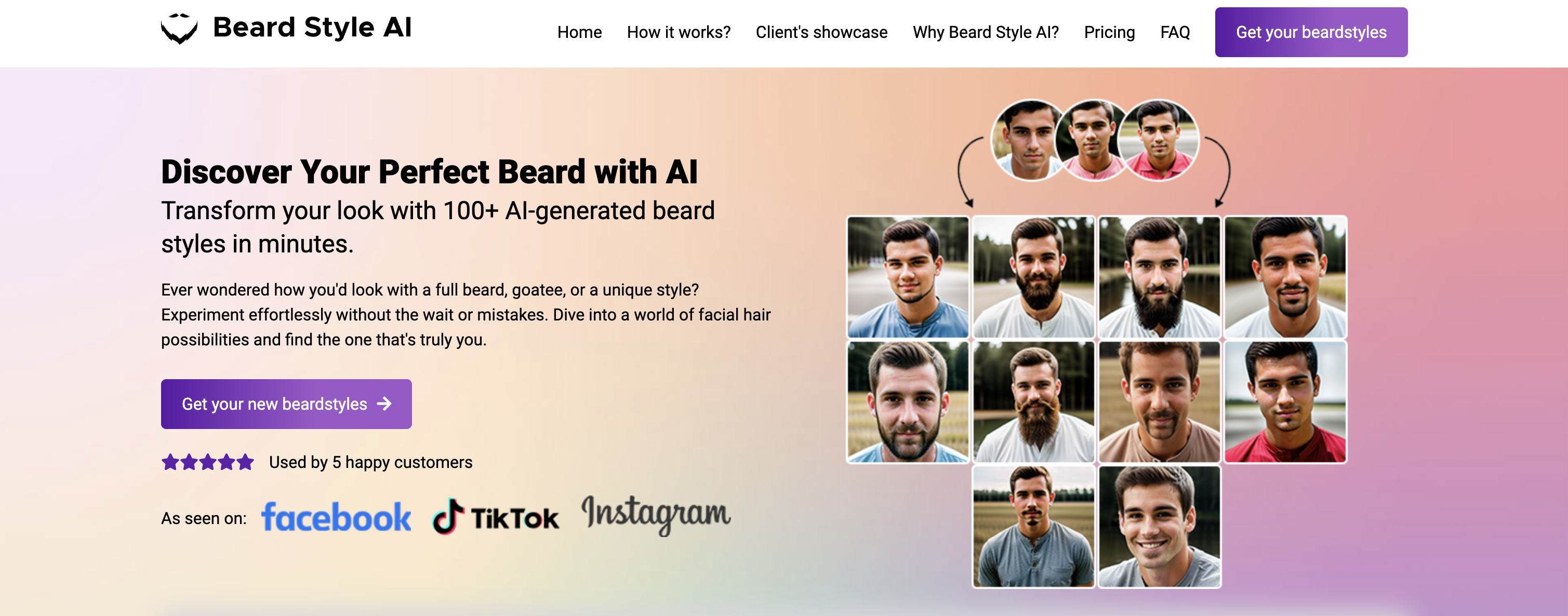 startuptile Beard Style AI-Generate 100+ beard styles in an hour with AI.