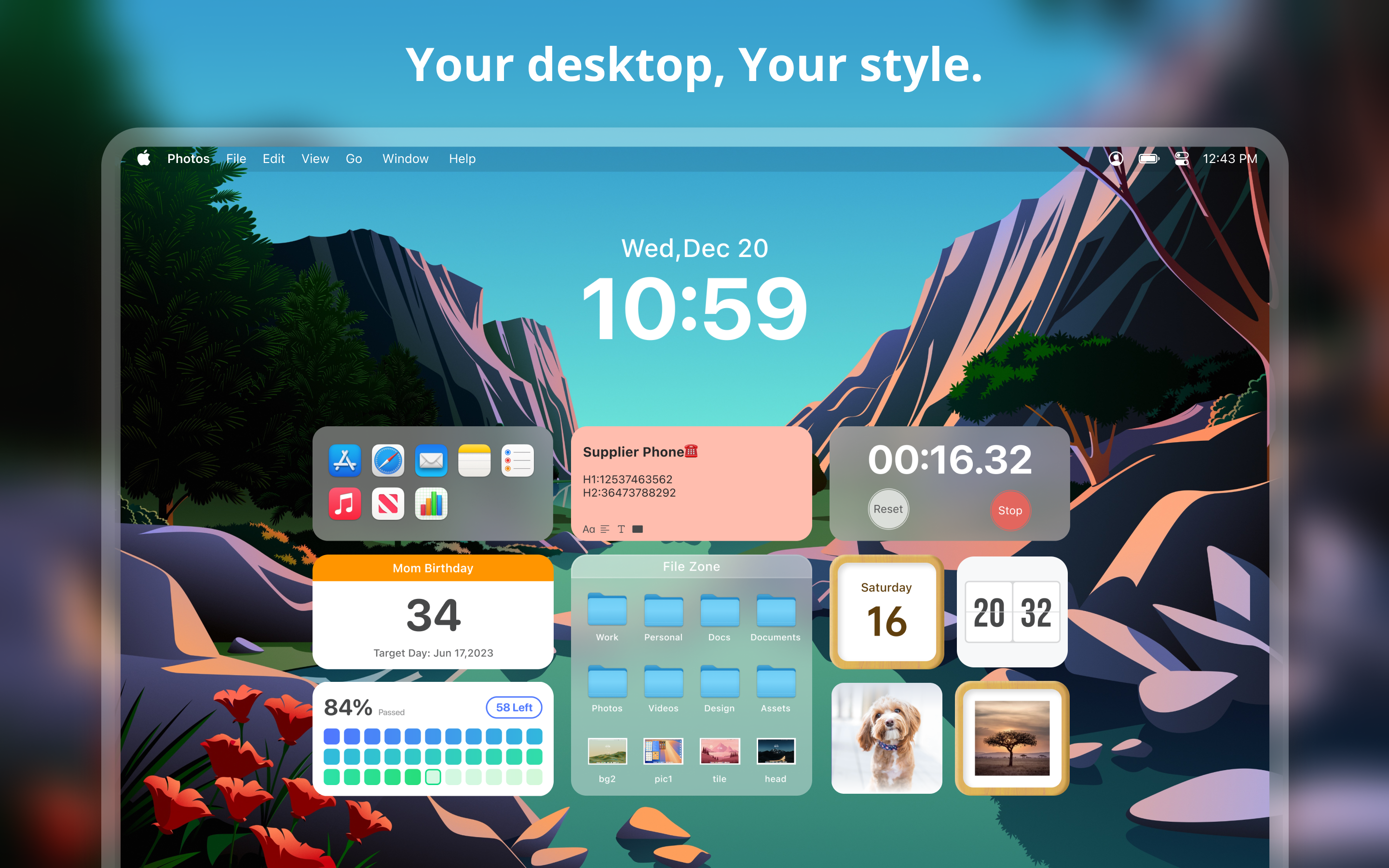 Deskwidgets - Aangepaste desktop -widgets om uw macOS -workflow te verhogen media 5