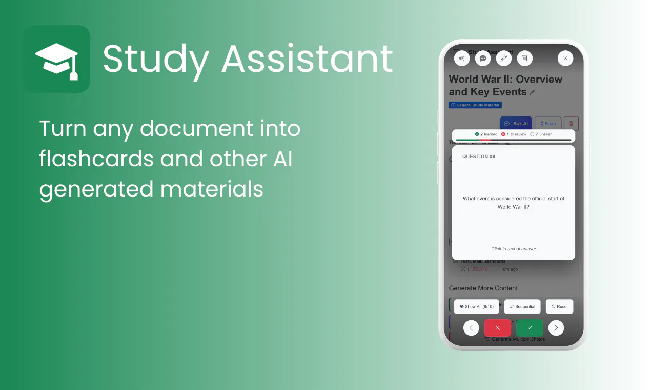 Study Assistant product banner