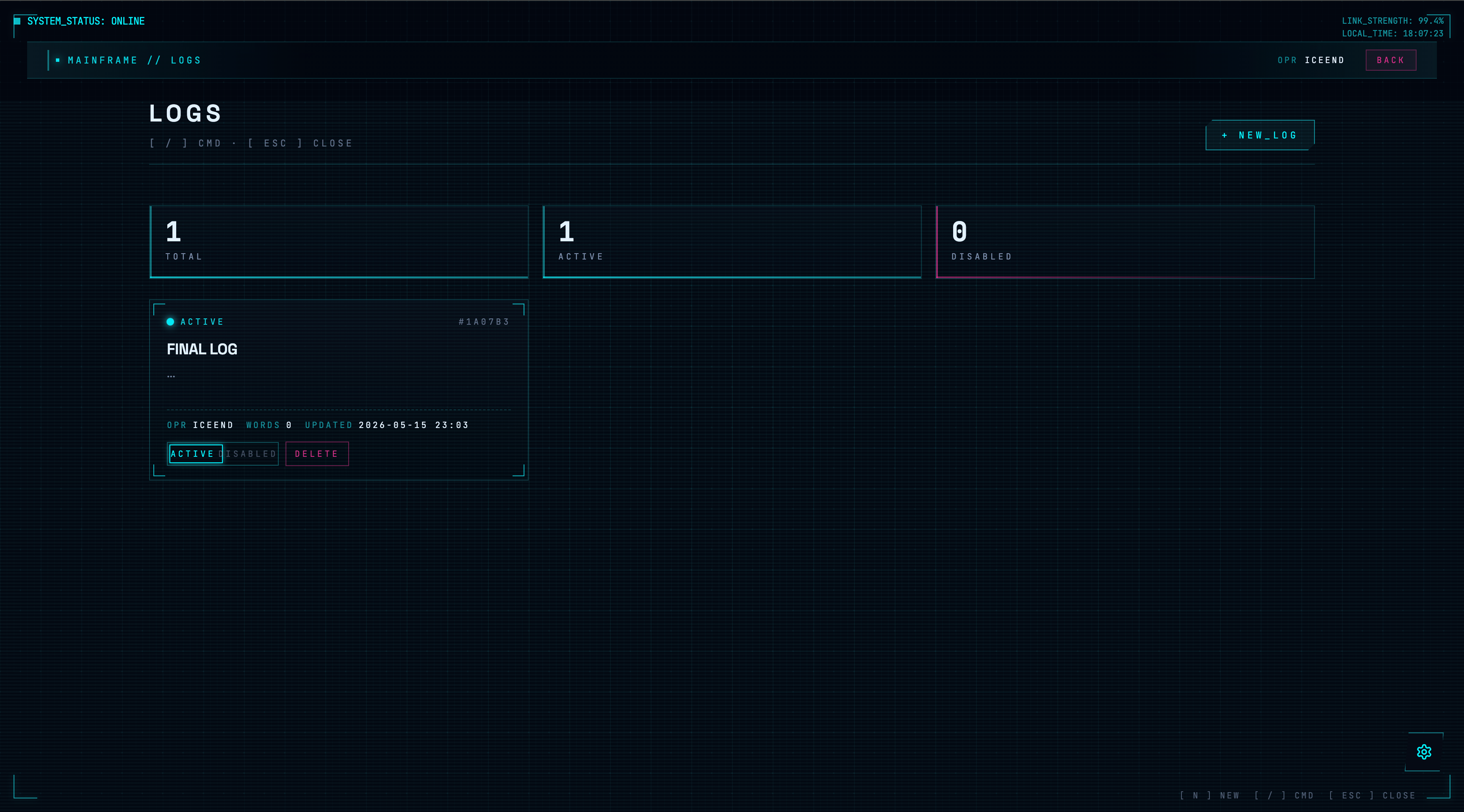 Final Log gallery image