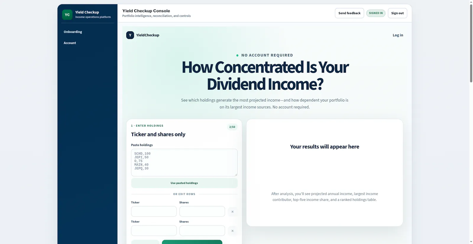 YieldCheckup screenshot 1
