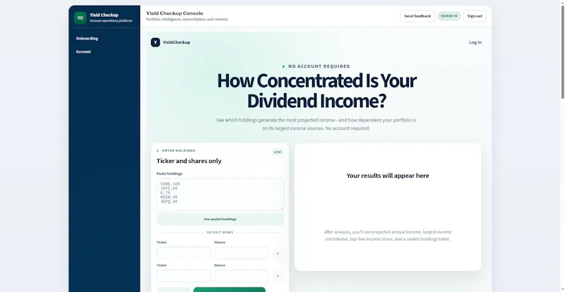 YieldCheckup screenshot 1