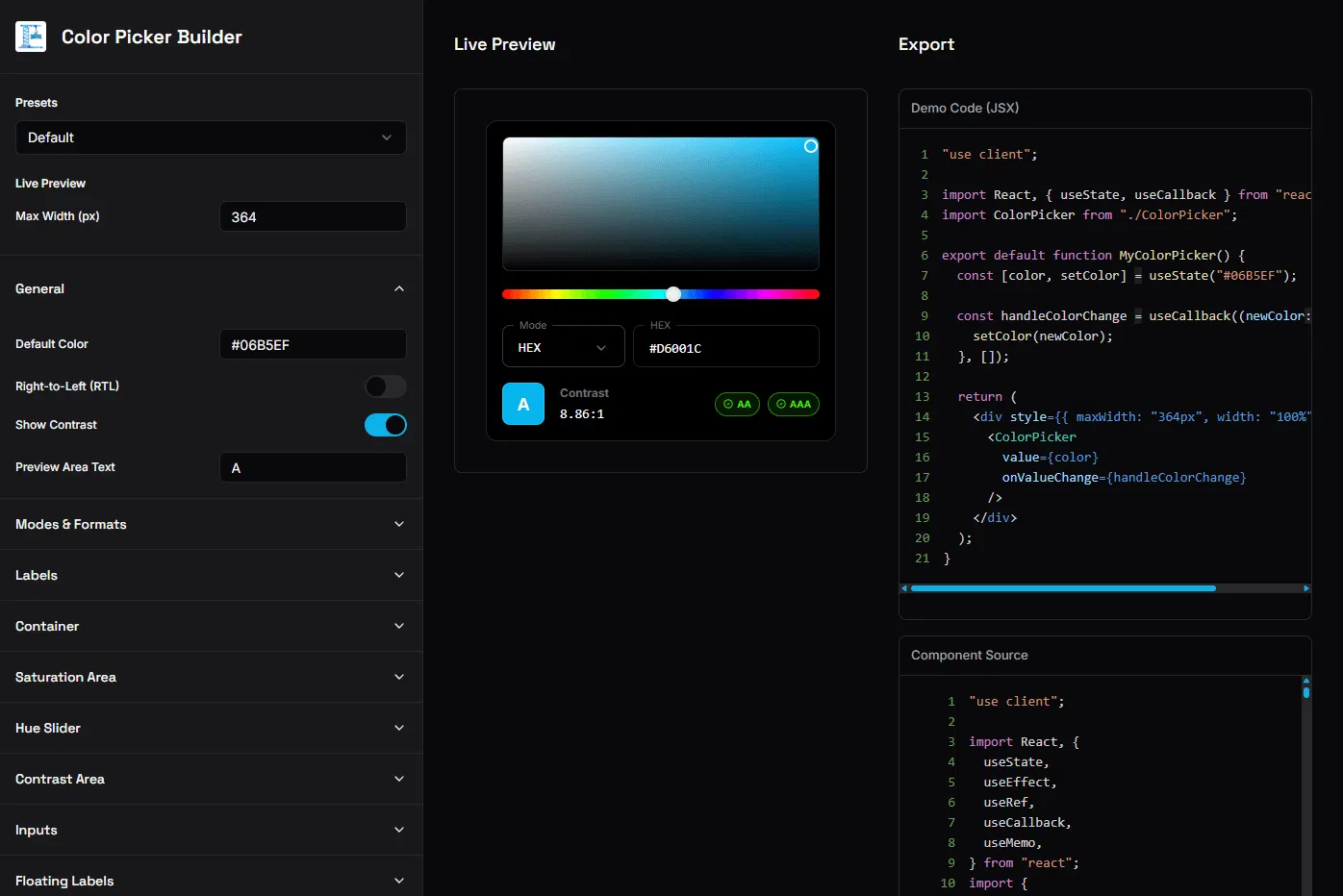 Color Picker Builder 제품 배너