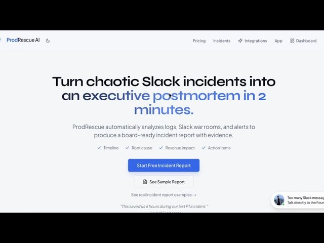 Autonomous Incident Reports & Fixes gallery image