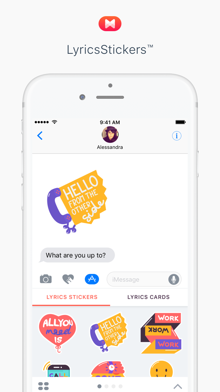 LyricsStickers™ for iMessage on iOS 10 gallery image