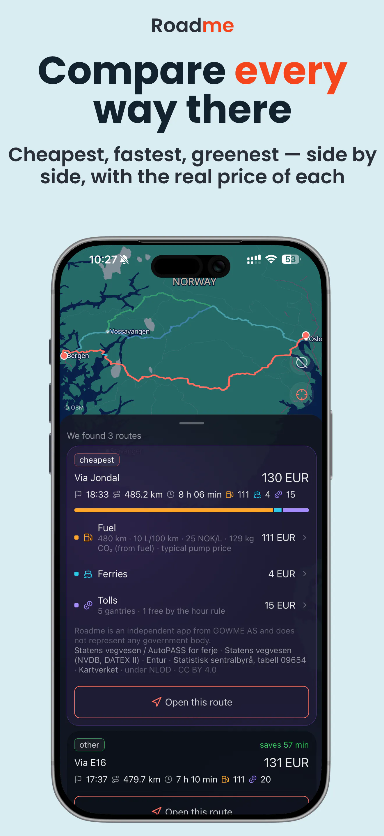 Road.me: Fuel, Toll & Ferry Calculator gallery image