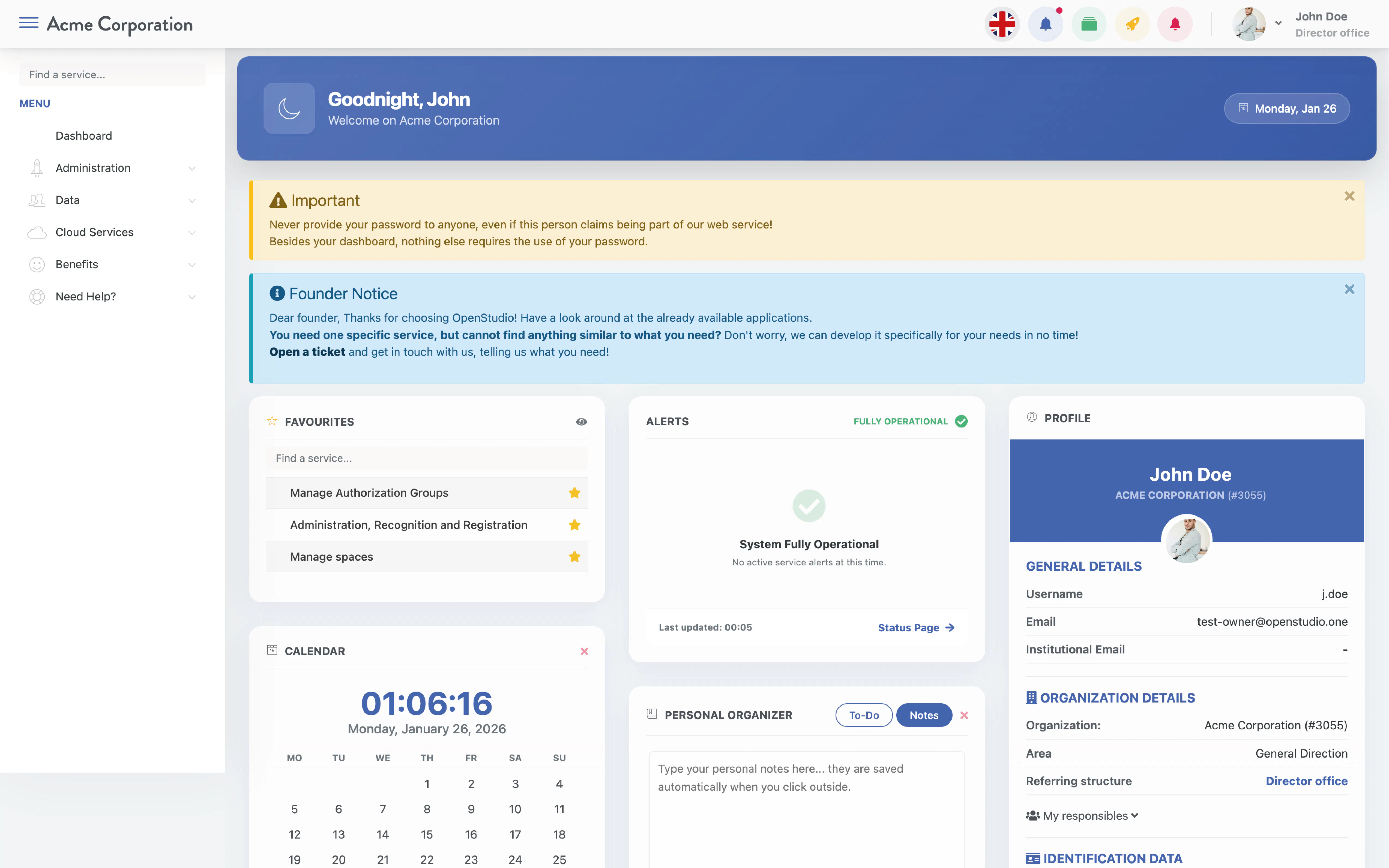 OpenStudio business management software gallery image