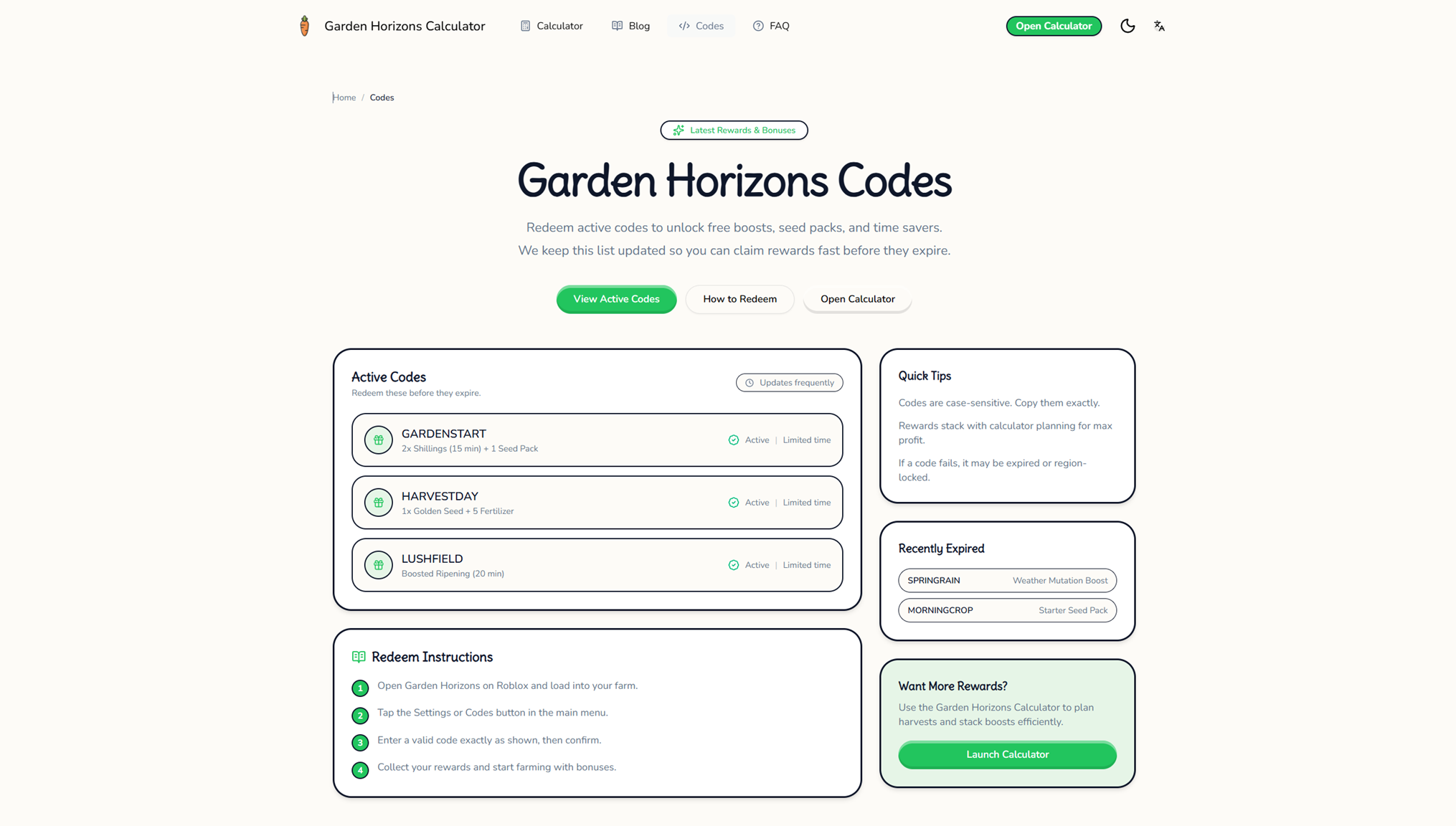 Garden Horizons Calculator gallery image