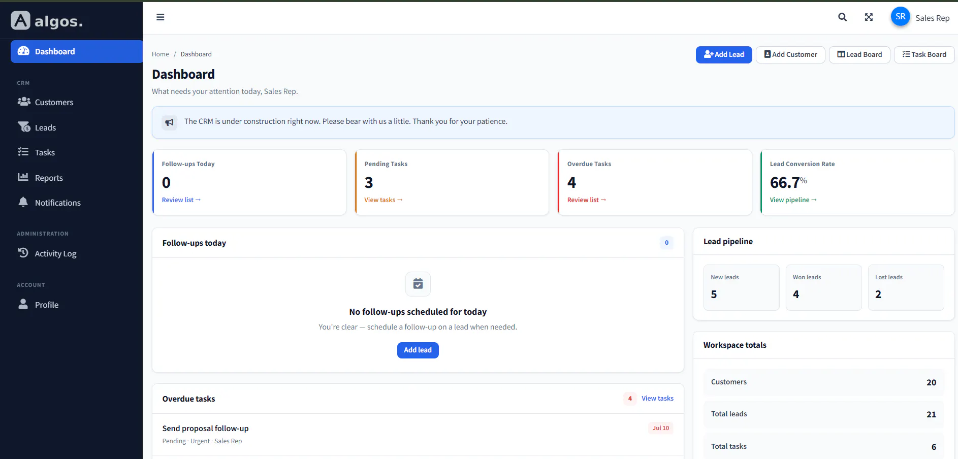 Algos CRM gallery image