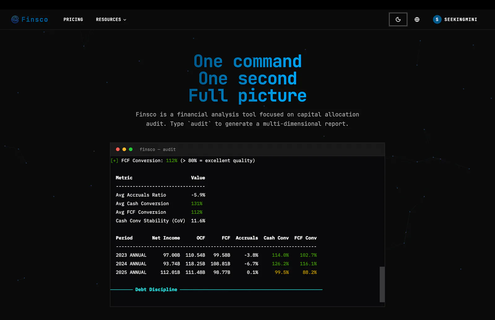 Finsco screenshot 1