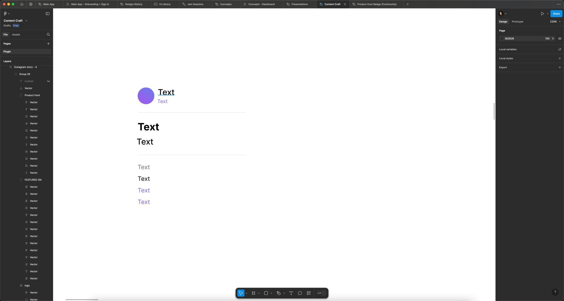 Inhoudelijke ambacht - Directe inhoudsblokken om uw Figma -ontwerpen te versnellen. media 4
