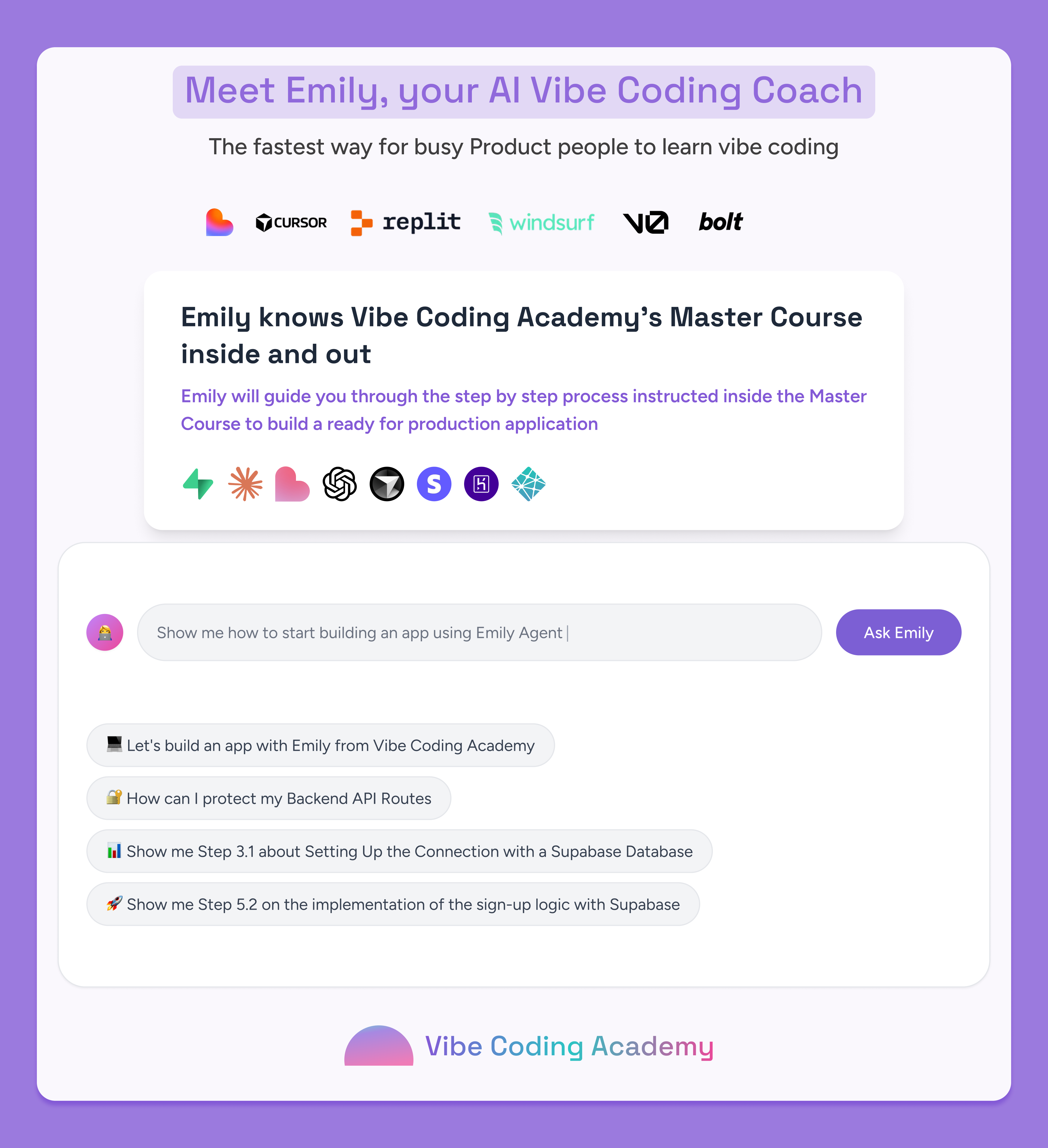 Meet Emily, your AI Vibe-Coding Coach - The fastest way to learn vibe-coding on a busy schedule मीडिया 2
